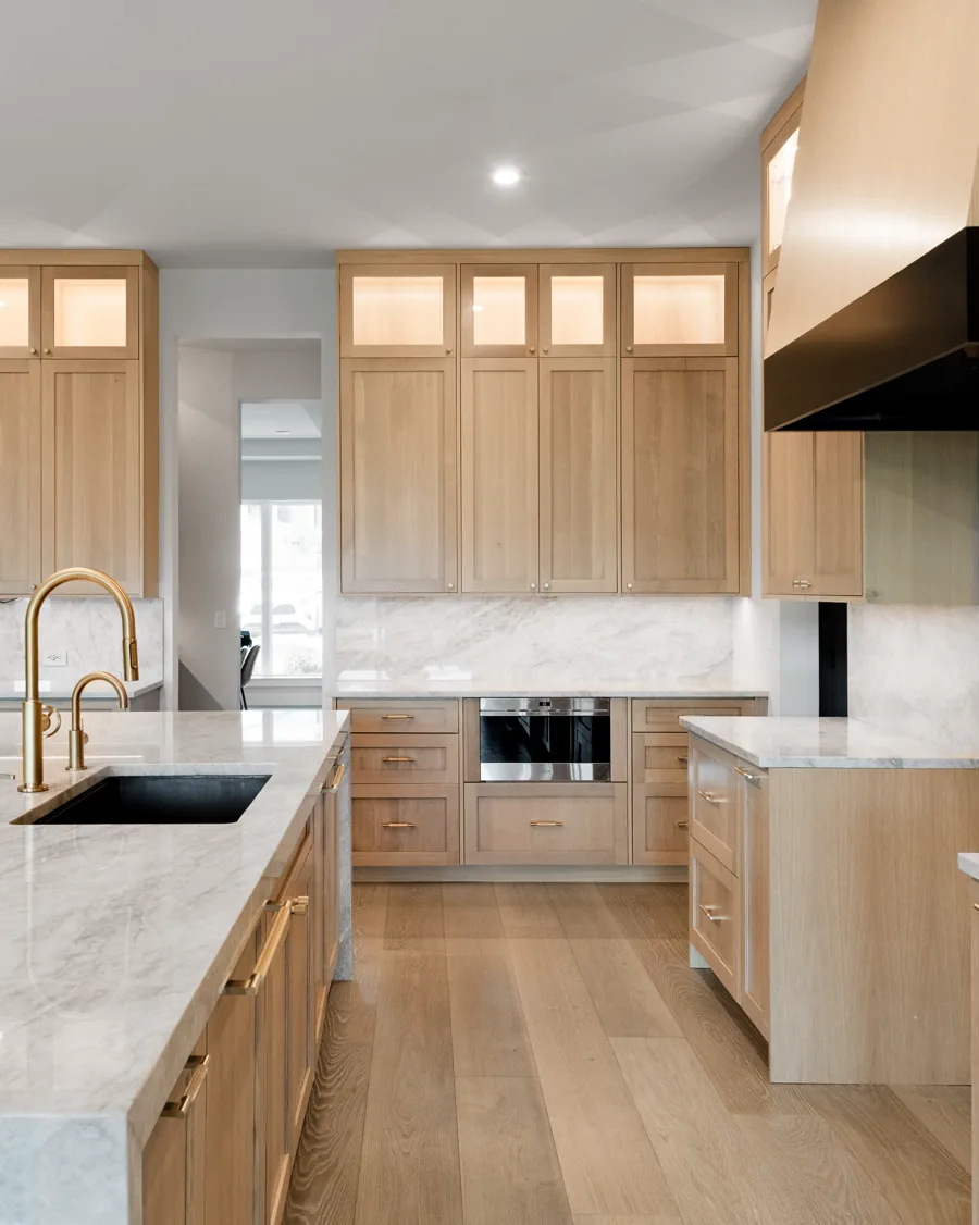 Remodeled kitchen with custom cabinetry in Austin